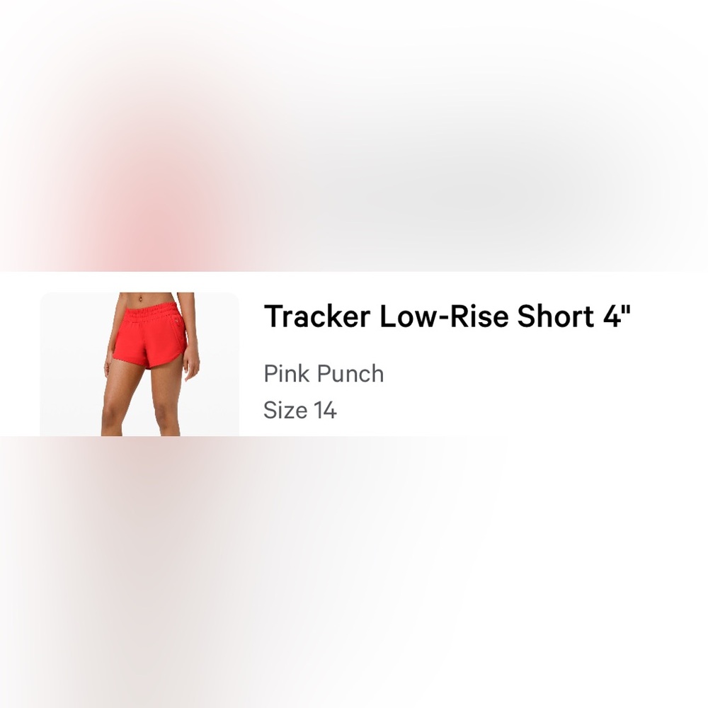 lululemon athletica Tracker Low-Rise Short 4" in Pink Punch